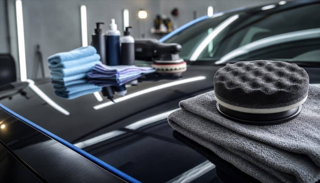Paint correction prep materials before ceramic coating application