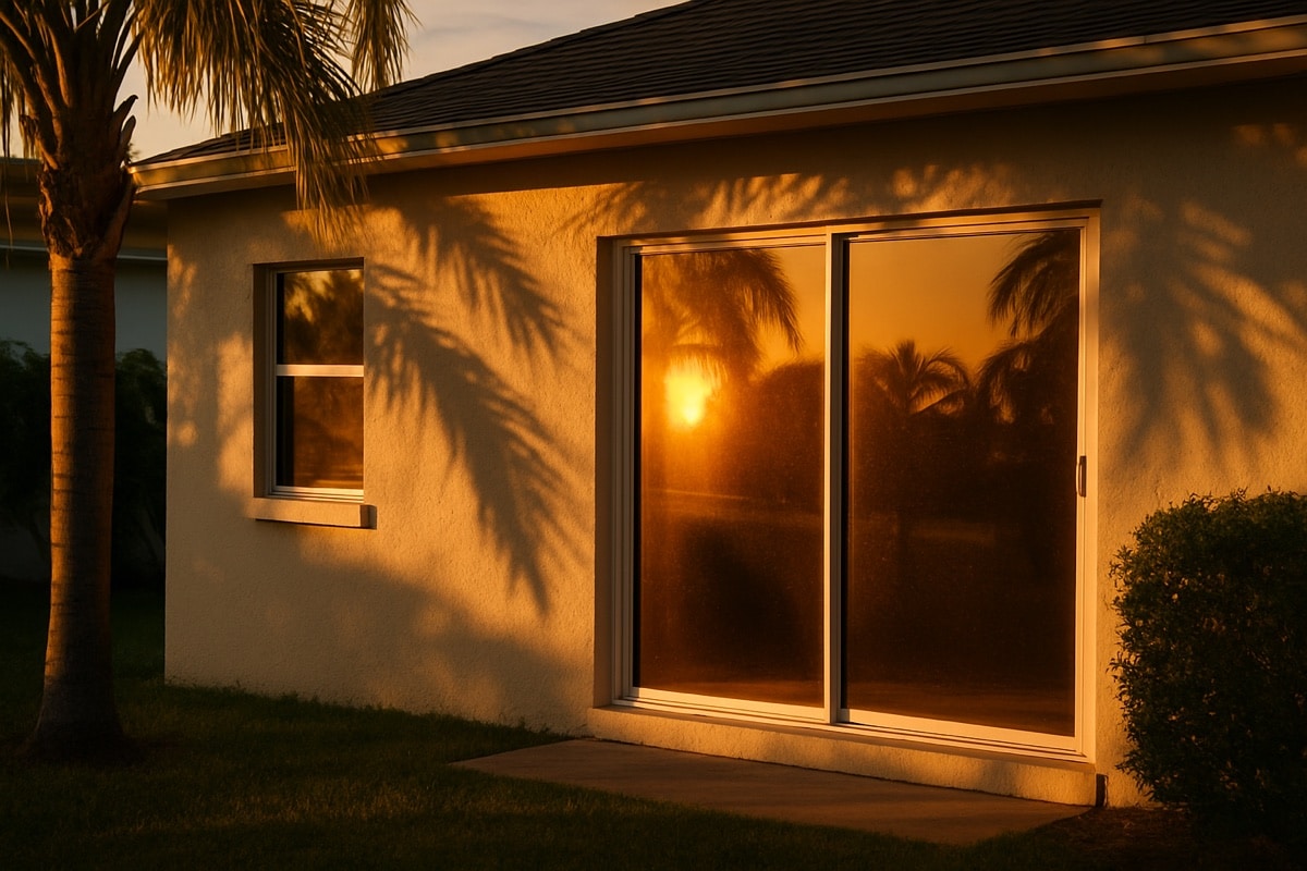 West-facing home windows with strong afternoon sunlight in Florida